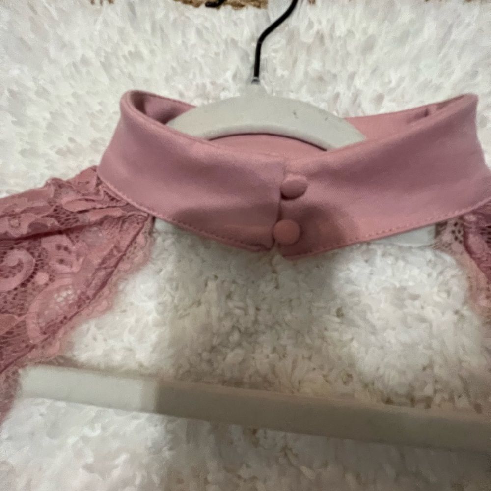 Fashion nova the simple things lace crop top in pink size large - Picture 7 of 10